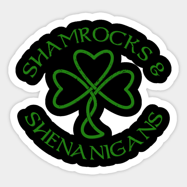 Shamrocks & Shenanigans Sticker by Miranda Nelson